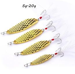 10pcslot 5G20G33mm605mm Gold VIB Spoons Metal Baits Lures 864 BKB Hook Fishing Hooks Fishhooks Pesca Tackle Accessories7611667