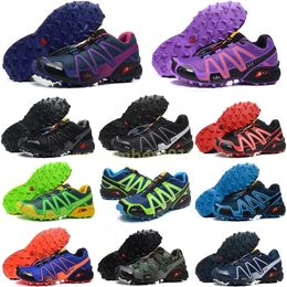 2024 Triple Black Speed Cross 3.0 Running Shoes White Blue Red Yellow Green Speed Speedcross 3 Men Women Trainers Outdoor Sports Sneakers 36-46 R12