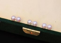 22091303 Diamondbox PEARL Jewelry earrings ear studs au750 18k yellow gold aka 67mm akoya classic round simple gift idea9243457