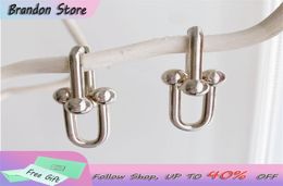 925 Sterling Silver Earrings High Quality Horseshoe Buckle For Ladies Valentine's Day Luxury Jewelry Gifts 2202116959077