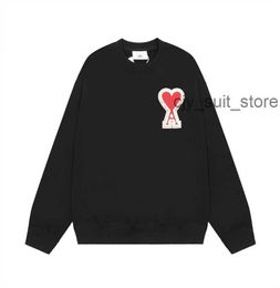 Amis Paris Hoodie Sweater Embroidered Red Love Winter Round Neck Jumper Couple Sweatshirts women's hoodie pink spider lulemens Women cp 1 13TM