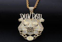Iced Out Custom Bundeal Pendant Necklace In 14k Yellow Gold Micro Paved Lab iamond Hip Hop Men Jewelry3181923