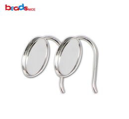 Beadsnice 925 Sterling Silver Earring Bezel Settings with Earwire fit 12x12mm Cabochon Blanks for DIY Earring Making ID363163845338