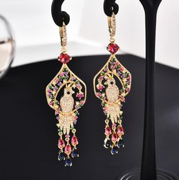 Fashion Long Tassel Crystal Earrings Wedding Silver Jewellery 2019 New Fashion Bird Stud Earrings Designer Dangle Jewellery4834398