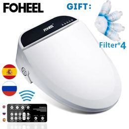 Toilet Seats FOHEEL Smart Seat Cover Electronic Bidet Clean and Dry Heating Wc Intelligent 231212