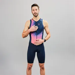 Racing Sets Spaero Men's Sleeveless Cycling Suit Abyss Triathlon Outdoor Training Competitions Swimming Or Running Vest Jumpsuit