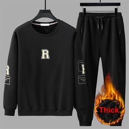 Men's Tracksuits Autumn Winter Fleece Sportswear Men's Sets Tracksuit Jogger Men Sweatpants Sweatshirt Suits Fashion Casual Sets Plus Size 10XL 231212