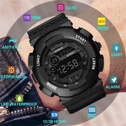 Wristwatches Luxury Men Digital Led Watch Sport Outdoor Date Electronic Watches Waterproof Wrist Clock Male Relogio Masculino