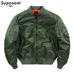 Men's Jackets Supzoom Casual Baseball Jackets Bomber Air Force Pilot Jacket Motorcycle Solid Colour Coat Large Military Uniform Foreign 231212