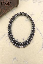 Care 8mm Necklace 6mm Gun Hematite Necklaces Health Hematite Men Magnetic Natural Chain Black Beads Faceted Jewelry Women Chain8148413