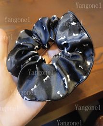 Top quality Women fashion Letter Hair Rubber Band Bowknos Elastic Hairs Rope Ponytail Holder Hair Accessories gift8369168