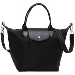 Shopping Bags 2021 Women genuine leather foldable waterproof nylon Horse bags bolsas messenger shoulde tote bag 2021 brand Bolsas 224w