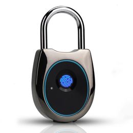 Door Locks Fingerprint Padlock Keyless Smart Biometric Lock for School Gym Locker Ultra Light Thumrint 231212