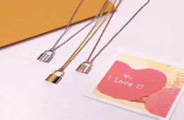 New Product Unique Design Lock Necklace Fashion High Quality 18k Electroplating Threecolor Necklace High Quality Supply2918198
