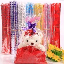 100pcs Transparent Plastic Gift Package Bag Clear Cellophane Bag Dolls Flower Gift Packing plastic1244K