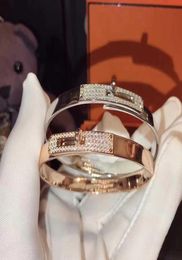 Brand Pure 925 Sterling Silver Jewellery For Women Lock Bangle Rose Gold Lock Bangle Wedding Jewellery Engagement Bracelet1955822