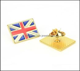 Pins Brooches Jewellery Cartoon Union Jack Round Square Brooch Building Big Ben Telephone Booth Shape Lapel Pin Unisex Alloy Oil Pai5081044