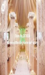 new crystal vase Centrepiece wedding Centrepiece pillar columns walk way stand wedding decoration7266967