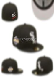 2023 Men039s Fashion Hip Hop Classic Black Color Flat Peak Full Size Closed Caps Baseball Sports All Team Fitted Hats In Size 78790961