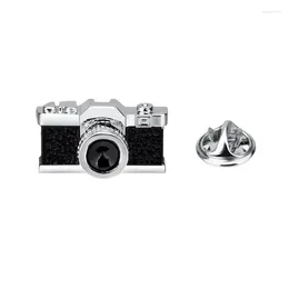 Brooches 2023 Black Vintage Camera Brooch Jewellery Men's And Women's Suit Pin Medallion Collar Brass Corsage