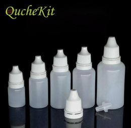 100Pcs 5 10 15 20 30 50ML Original Dropper Bottles HDPE material Empty Squeezable Eye Liquid Plastic Container259P4427841