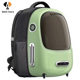 Cat s Crates Houses Pet Cat Backpack Breathable Outdoor Travel Dog Bags Portable Transparent Space Capsule Cage Puppy Pets Products 231212