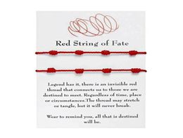 2Pcs 7 Knots Red String Bracelet For Good Luck Amulet For Success And Prosperity Friendship Bracelet299o5563530