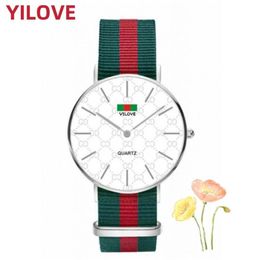 Montre De Luxe Nylon Strap Watch Quartz Imported Movement Fashion Mens Womens Clock Mission Runway Designer Waterproof Whole F243i