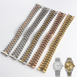 Watch Bands 13 17 20 21mm Accessories Band FOR Date-Just Series Wrist Strap Solid Stainless Steel Arc Mouth Bracelet274j