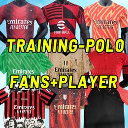 23 24 ac Soccer jerseys 2023 TOMORI GIROUD IBRAHIMOVIC DE KETELAERE 2024 TONALI theo brahim football shirt Fans Player version Training POLO goalkeeper milanes