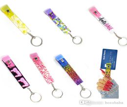 Credit Card Puller Clip Key Rings Acrylic Debit Bank Card Grabber For Long Nail Atm Keychain Cards Clip Nails Tools5055107