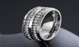 ZORCVENS Trendy Stainless Steel Crystal Zircon Engagement Rings For Men Wedding Jewellery Accessories Gift Fashion Men Rings2668628