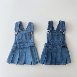 Girl Dresses MODX Girls Dress Fashion Children Clothing Baby Denim Cute Little Strap Cotton Kids