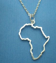 5PCS Outline African Map Necklaces Continent Egypt South Africa Kenya Nigeria Ethiopia Country Profile Charm Pendant Chain Women J5213212