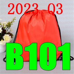 Stuff Sacks Latest Q3 BB 101 Drawstring Bag BB101 Belt Waterproof Backpack Shoes Clothes Yoga Running Fitness Travel Bag 231212