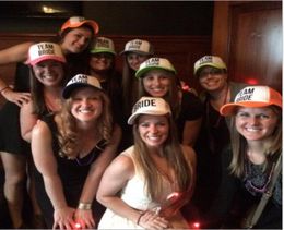 New arrival VORON BRIDE TO BE TEAM BRIDE Bachelorette Hats Women Wedding Preparewear Trucker Caps White Neon Summer Mesh 5493383