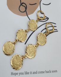 Dangle Chandelier Trend Gold Long Hanging Earrings Aesthetic Coin Moda Copper Vintage Women Jewellery For Party Wedding Girlfriend4388351