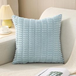 Pillow Corduroy Pillowcase Pure Colour Simple Square Home Sofa Sleeping Case With Texture Decoration
