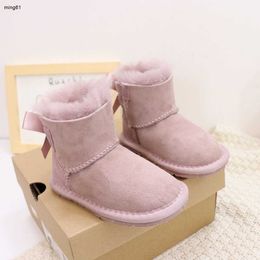 Brand Kids boots Winter warm snow boots baby shoes size 26-35 Including shoe box designer toddler sneakers Dec05