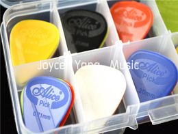 50pcs Alice Projecting Nylon Acoustic Electric Guitar Picks Plectrums1 Plastic Picks Holder Case Box 1559527