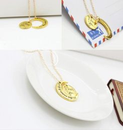 I Love You Pendant Necklace Moon Lovers Love Gold Color Chains Women Jewelry Necklaces Fashion 1 3qwa G2B6400912