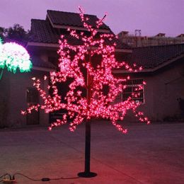 1 5M 1 8m 2m Shiny LED Cherry Blossom Christmas Tree Lighting Waterproof Garden Landscape Decoration Lamp For Wedding Party Christ268E