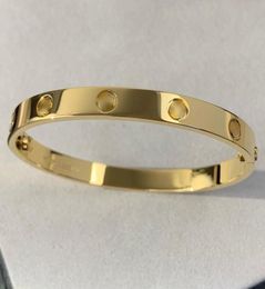 Love gold bangle Au 750 18 K never fade 1621 size with box with screwdriver official replica top quality luxury brand Jewellery pre3479647