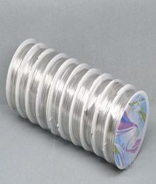 08mm 10 Rolls 4MRoll Silver Tone Copper Tiger Tail Beading Wire steel Jewellery string DIY Jewellery Findings 8916686