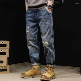 Men's Jeans 2023 Stretch Skinny Fashion Casual Cotton Denim Slim Pants Male Korean Trousers Streetwear Brand Clothing G85