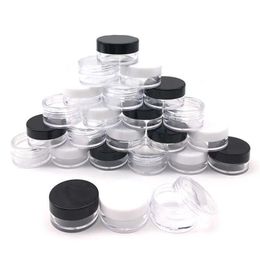 200Pcs Empty Plastic Cosmetic Makeup Jar Pots 2g 3g 5g Sample Bottles Eyeshadow Cream Lip Balm Container Storage Box280m