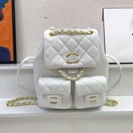 Üstü bir marka tasarımcı sırt çantası cüzdan cc duma mini sırt çantası cüzdan metal mektup deri kadın lüks bir omuz crossbody çanta klasik çift omuz moda çanta