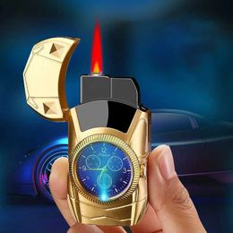 Creative Car Colorful Watch Windproof Lighter Portable Outdoor Barbecue Cigar Large Firepower Metal Men's High end Gifts