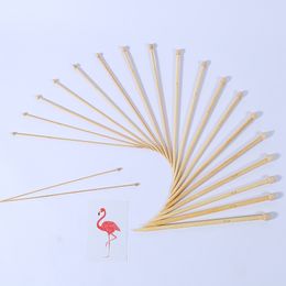 manufacturer's direct supply of polished round headed Carbonised single pointed straight needle sets, scarves, hats, weaving tools, bamboo sweater needles 5 sets/piece