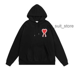 Amis Mens Hoodies Sweatshirts Pullover Loose Long Sleeve Spring Embroid Heart Prin Loves Tops Designer Hoodie Cp puff pink spider lulemens Women 4 C05Q